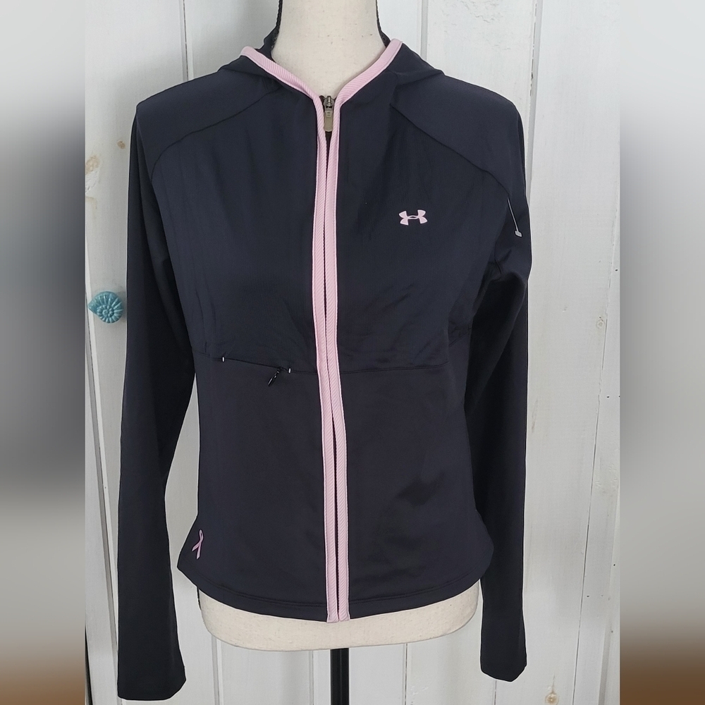UA Hooded Full Zip Athletic Breast Cancer Awareness Jacket